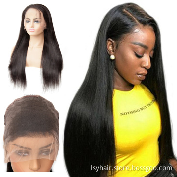 Silky Straight Unprocessed Brazilian Human Hair Full Lace Wig, Buy Human Hair Wigs Online Asian Women  Wigs with Baby hair